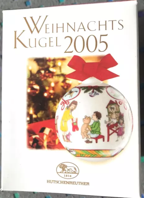 Hutschenreuther Weihnachtskugel 2005 neu OVP Kugel limitiert seit 1986 Porzellan