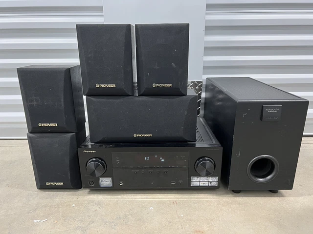 Pioneer Surround Sound VSX-522-K Receiver,HTP-100SW SubWoofer, 5 Speakers&Remote