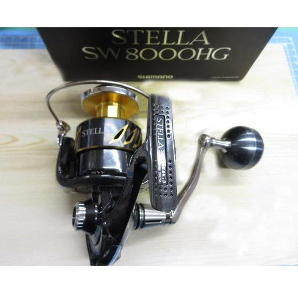 SHIMANO 13 STELLA SW 8000PG Spinning Reel Black From Japan