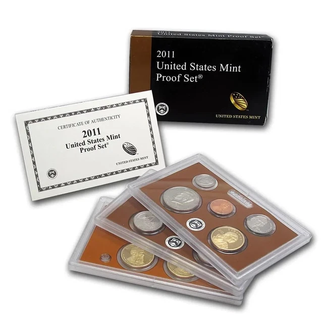 造幣局　MINTSET 2011 2012 2013 2014 2011-S UNITED STATES Mint Proof Set with COA & Box 14 Coins