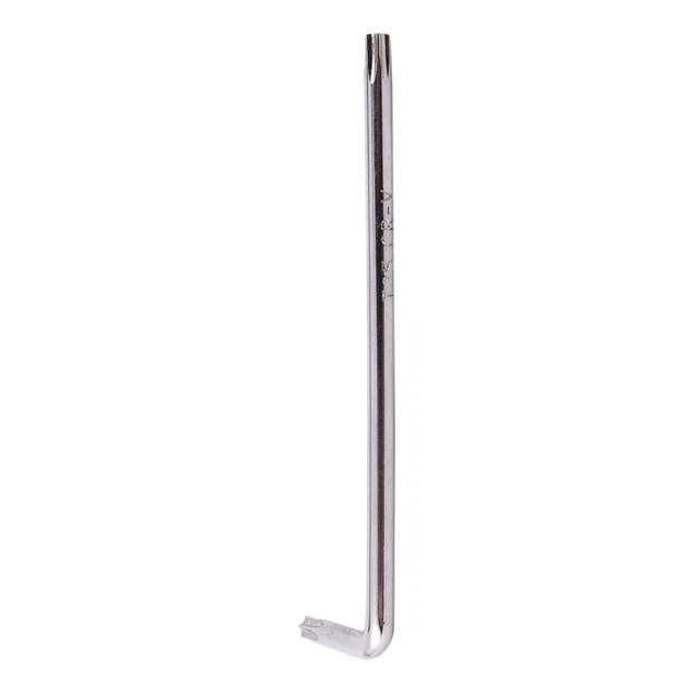 4X(Long Arm Tamper Proof Torx Star Key Wrench Silver, T25 100mm J2S5)ooi