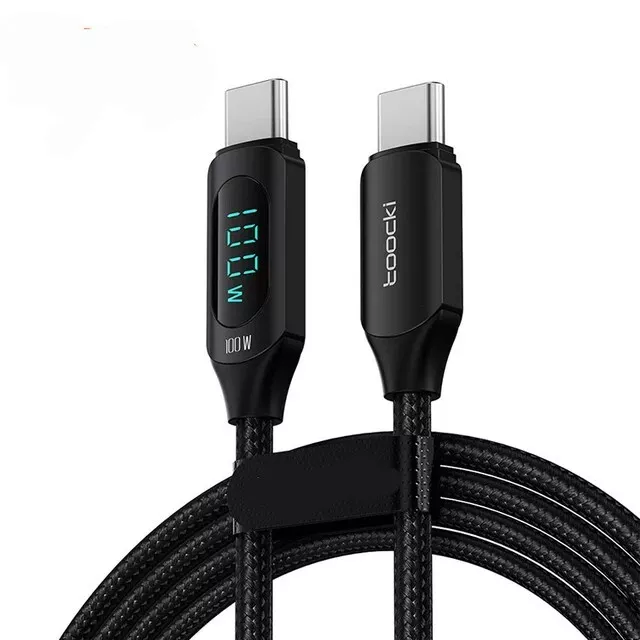 Usb C to Usb C 100W Super Fast Charging Cable LED display 1m