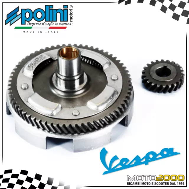 Kit Primaria Polini Frizione Campana 22/63 Denti Elicoidali Vespa 50 2T Special