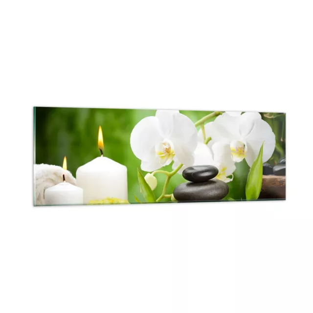 Cuadro Sobre Vidrio 90x30cm Cuadros Pared Flor aromaterapia spa Wall Art Prints