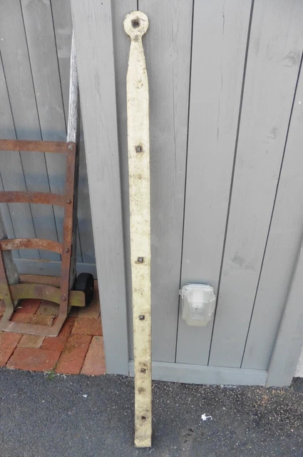 1 XL Wrought iron hinge strap barn door decor Vintage Antique hand wrought 47.5"