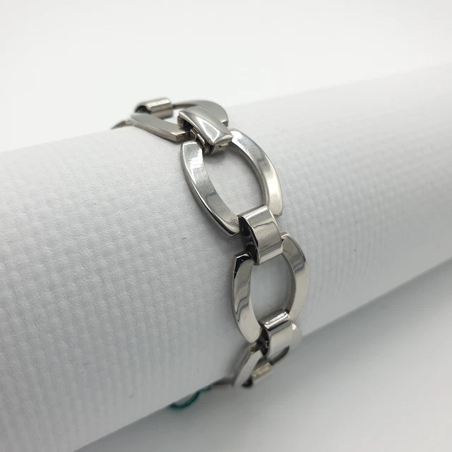 Bracelet De Montre En Acier Inoxydable - Largeur 18mm - Boucle Déployante Vintage - Compatible Omega
