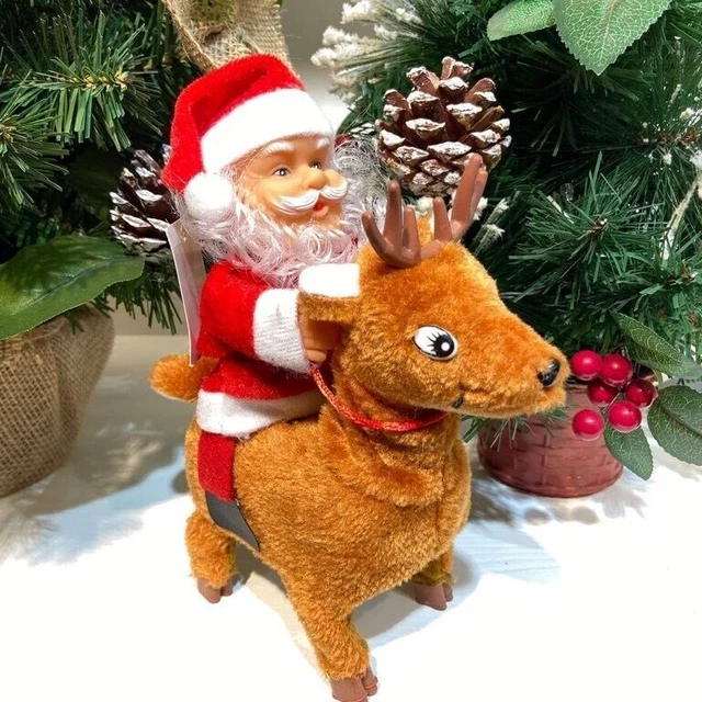 VINTAGE MUSICAL ROCK Santa Claus Singing Dancing Animated Christmas ...