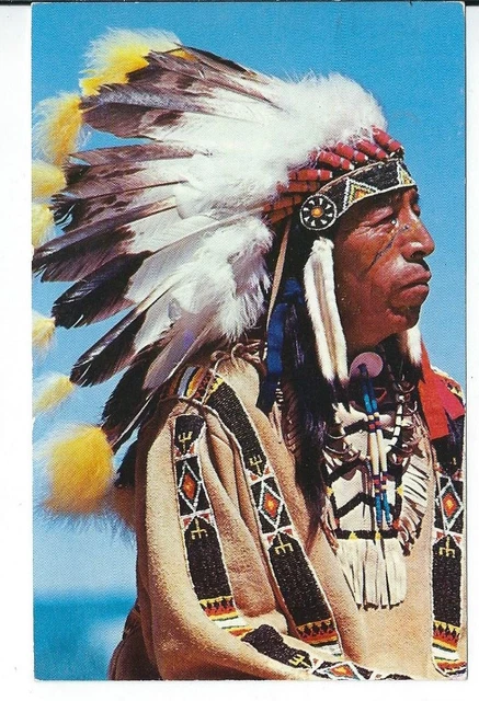 CH-147 Black Elk, Sioux Warrior Chrome Postcard Dexter Press Native American