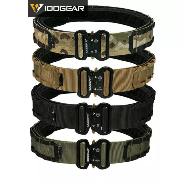 IDOGEAR Herren Tactical Belt Combat Quick Release Metal Buckle Military Belts