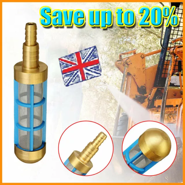 Brass HD 3/4" 1/2" Hose Water Suction Strainer Pickup Filter for Pressure Washer