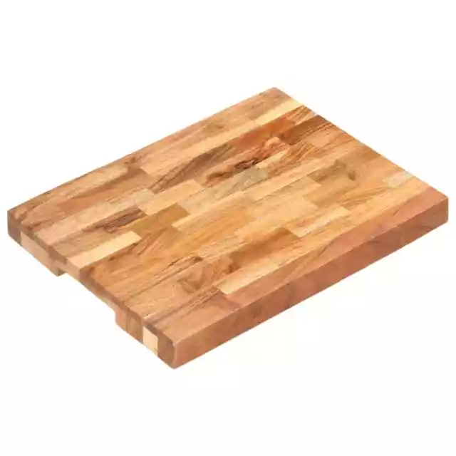 Solid Acacia Wood Chopping Board Large Kitchen Cutting Block Finger Groove