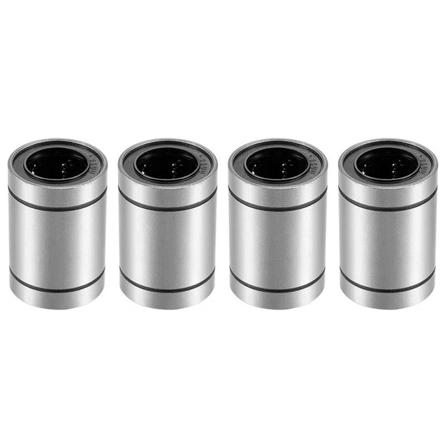 4 Roulements Linéaires LM5UU - Alésage 5mm, Diamètre Extérieur 10mm, Longueur 15mm - Parfait Pour Imprimante 3D