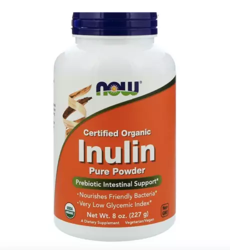 Now Foods, Organic, Inulin, Pure Powder, 8 oz (227 g) GIT Support