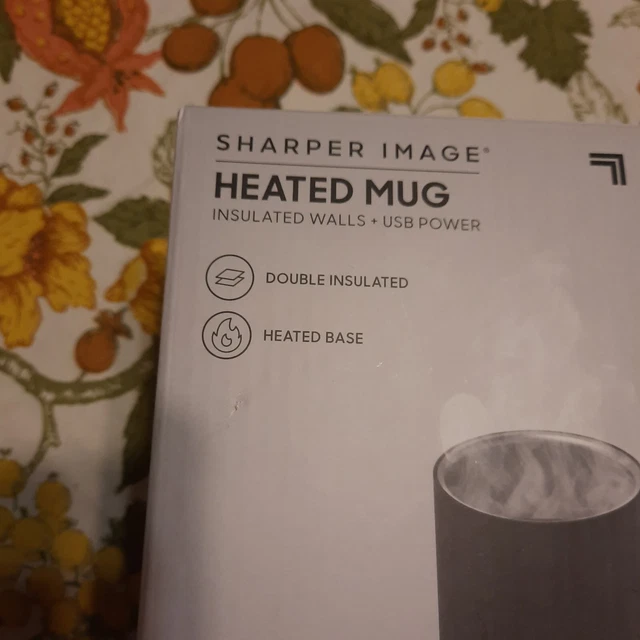 Heated Mug USB Powered Sharper Image Insulated Travel Coffee Hot Tea Tumbler 2