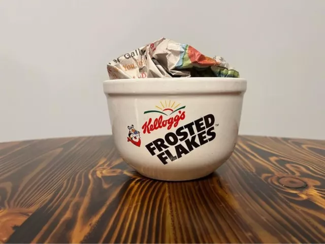 Vintage Kellogg's 2001 Tony The Tiger Frosted Flakes White Cereal Bowl