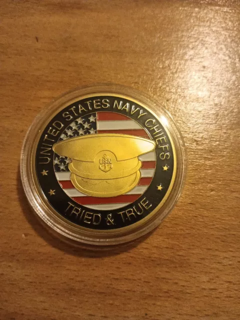 United States Navy Chiefs Tried & True Gold Coin