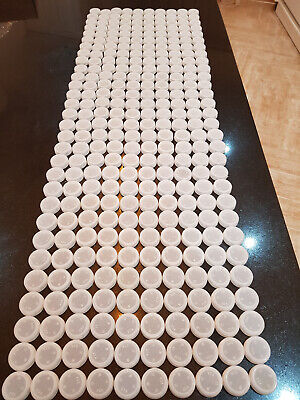 Tapas de botellas de plástico blanco semi-opaco para artes y oficios 300 piezas