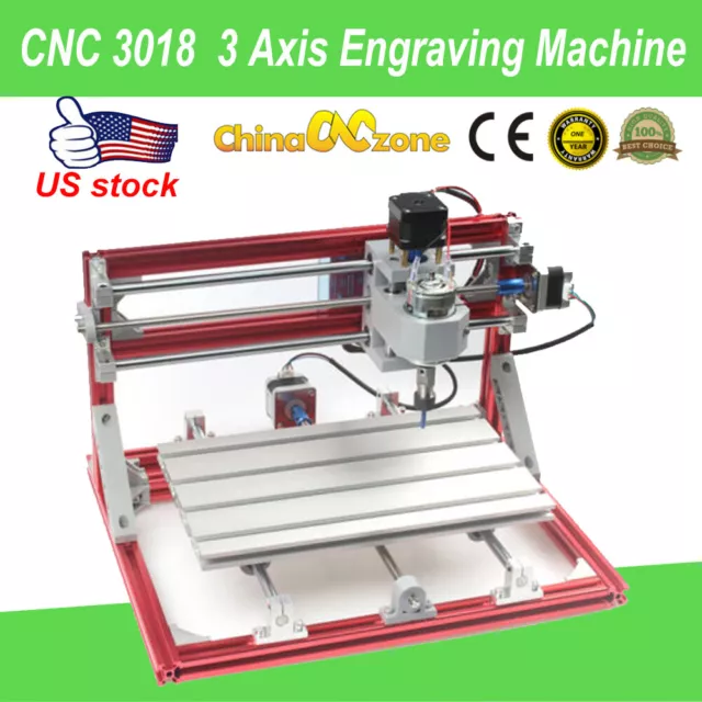 3018 3 Axis CNC Router Engraver PCB Wood Carving DIY Milling Engraving Machine