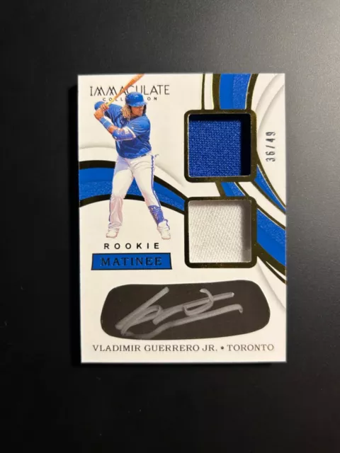 2019 Panini Immaculate Vladimir Guerrero Jr Auto Rookie Patch Relic /49