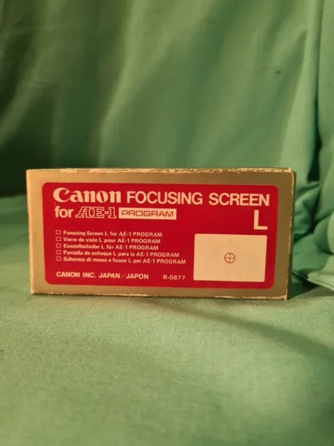 CANON AE-1 PROGRAM FOCUSING SCREEN L 35 mm SLR FILM CAMERA