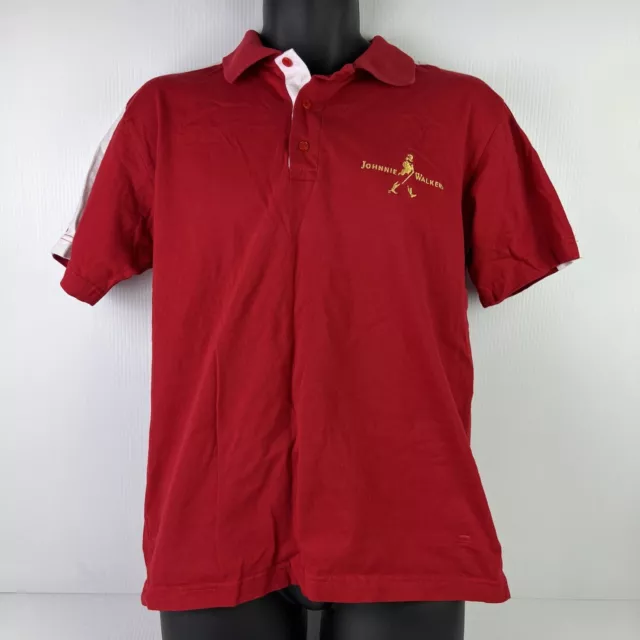VINTAGE JOHNNIE WALKER Made in Australia Embroidered Polo Shirt Mens S ...