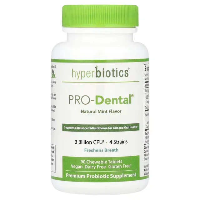 HYPERBIOTICS, PRODENTAL® PROBIOTIC, Natural Mint, 90 Chewable Tablets