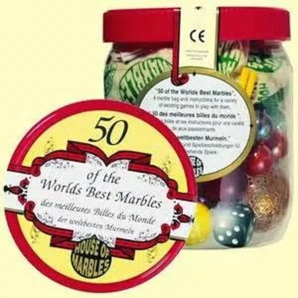 House Of Marbles 50 Of The World's Best Marbles - 205000 Dice Cotton Bag 2