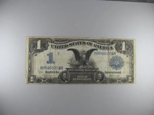 1899 Black Eagle $1 Silver Certificate -- ULTRA COOL VINTAGE CURRENCY!