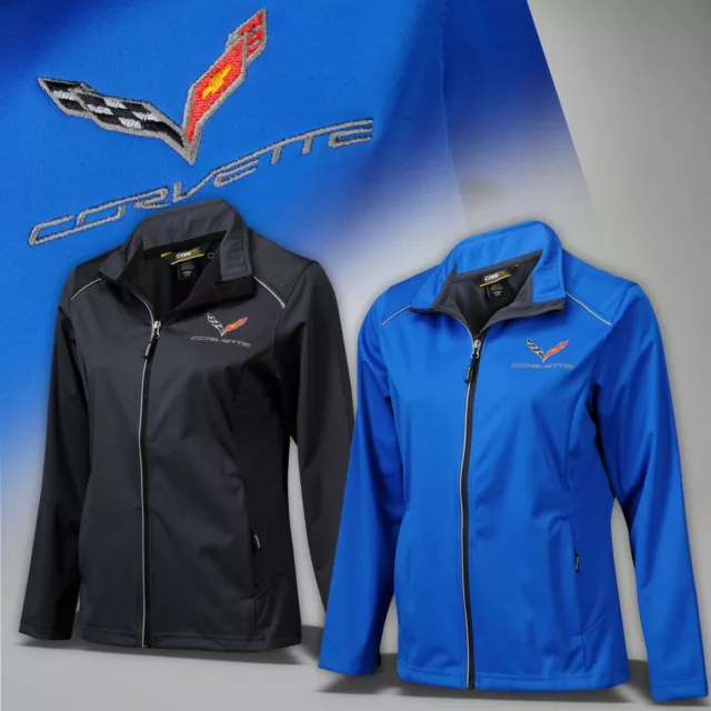 2014-2019 Corvette C7 Womens Lite 3 Layer Jacket with Logo & Script 637694