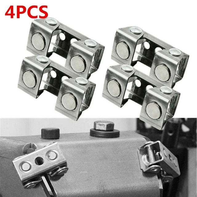 Lot De 4 Supports Magnétiques Pour Hameçons – Avec Anneaux Caoutchouc