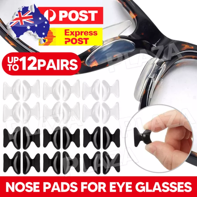 6/12 Pairs Silicone Anti-Slip Stick On Nose Pads for Eyeglass Sunglasses Glasses