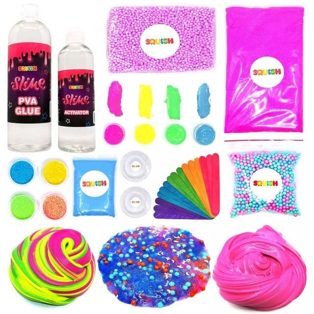 SLIME Masa de Plástico SLIME Set para Niños 17en1 Pegamento Caja Diversión 6+