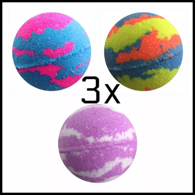 Bath Bomb Bundle 3 X Best Sellers -Delicious Fragrances-Pamper Yourself-Vegan