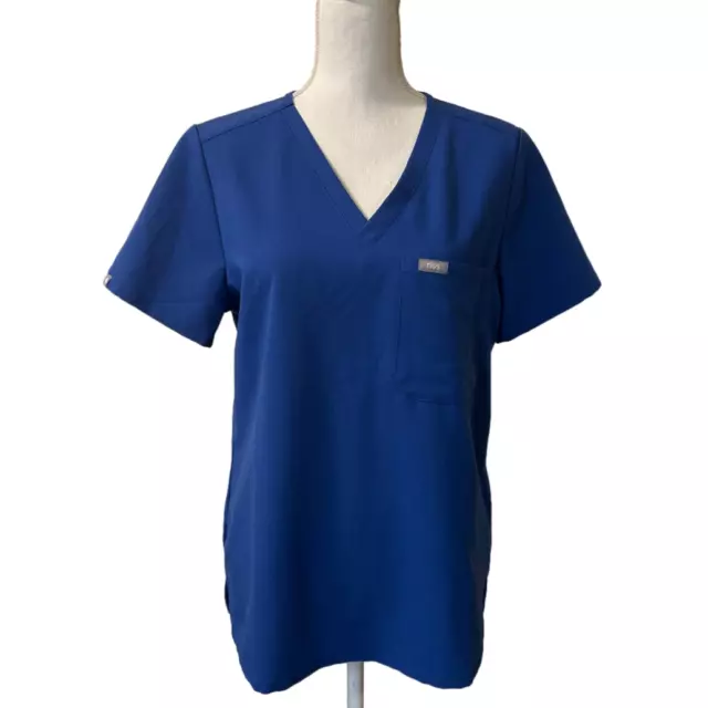 FIGS Blue Doctor Medical Technical Nurse Soft Casual Short Sleeve Scrubs Medium