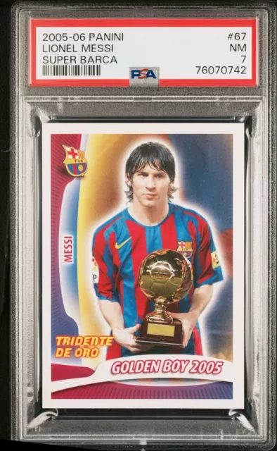 Lionel Messi #67 - 2005 Panini Super Barca - PSA 7