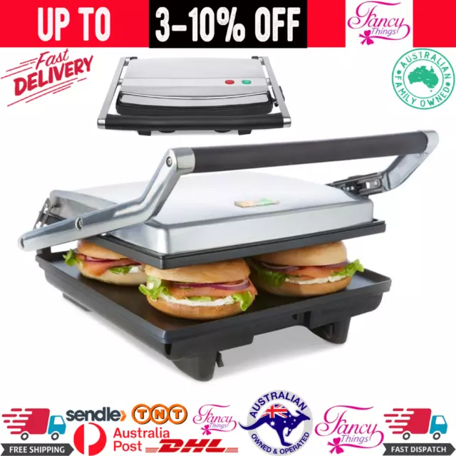 4 Slice Sandwich Maker Press Large Grill Non Stick Electric Jaffle Grill Toaster