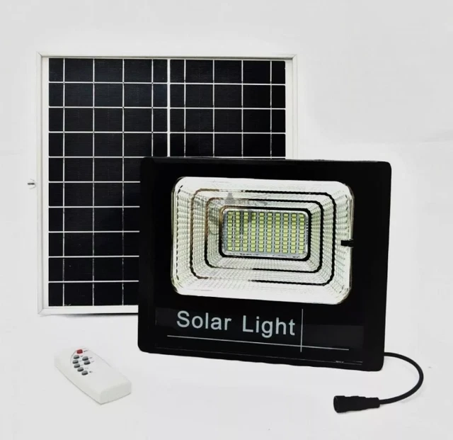 Faro Lampione Faretto 400w Led Pannello Energia Solare Fotovoltaico Crepuscolare Batteria - Foto 8