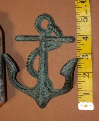 Antique Look Anchor Wall Hooks Bronze Look Cast Iron 5 3/4 inch, Coat Hat, BL-65