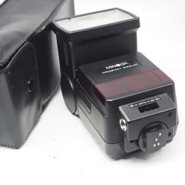Minolta 4000 AF program flash TTL fits 9000, 7000 & 5000 AF 35mm SLR Camera, F61