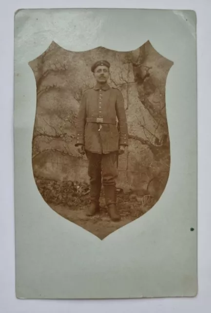 AK - Foto - Deutscher Soldat in Uniform - Portrait - 1.WK - WW1 - 1914 / 18