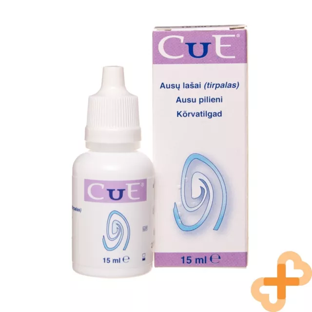 CUE Oreille Gouttes 15 ML Émolliente Solution Pour Détériorés Eczéma Dermatite