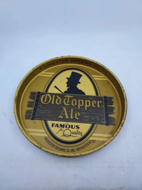 Vintage Rochester NY Brewing Co Old Topper Ale Beer Tray
