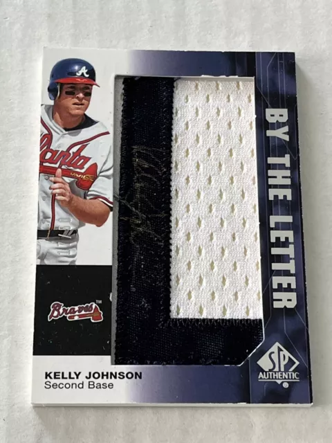 Kelly Johnson 2008 SP Authentic By The Letter Patch Autograph Auto 17/50 Braves