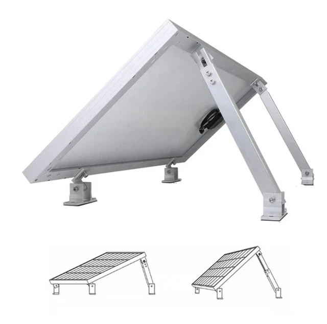 SOLAR MODULE PV Flat Roof Mount Elevation Attachment Adjustable Set £43 ...