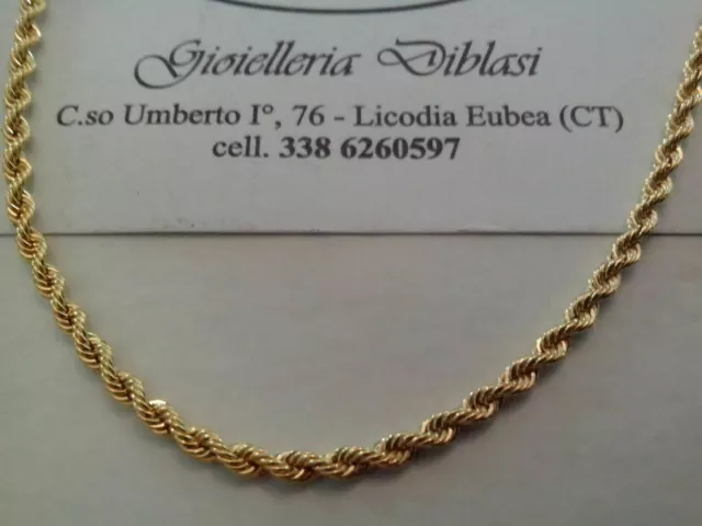 HALSKETTE IN GELBGOLD 18 KARAT Gold 750% Made In Italy