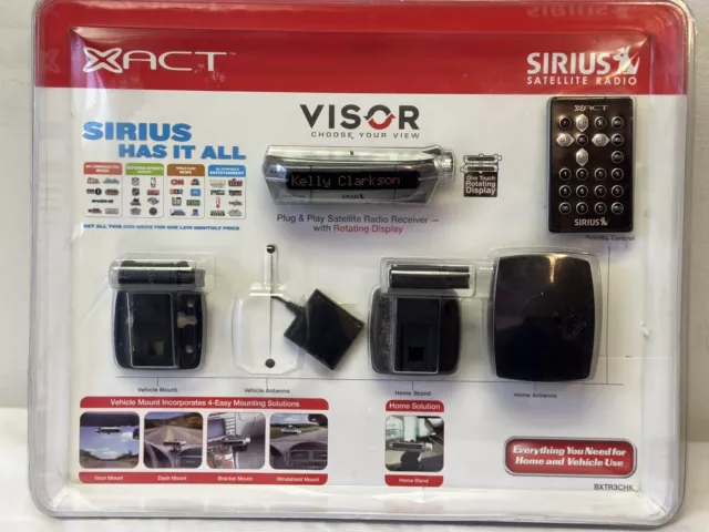 XACT Visor Sirius Satellite Radio Receiver Plug-and-Play Car/Home Kit