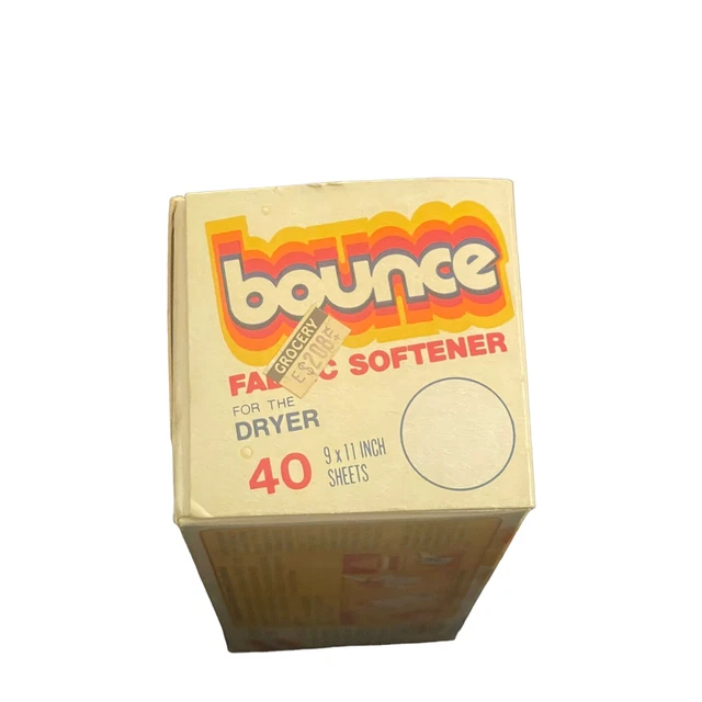 BOUNCE Fabric Softener 40 Dryer Sheets Outdoor Fresh Movie TV Prop Box Vintage 3