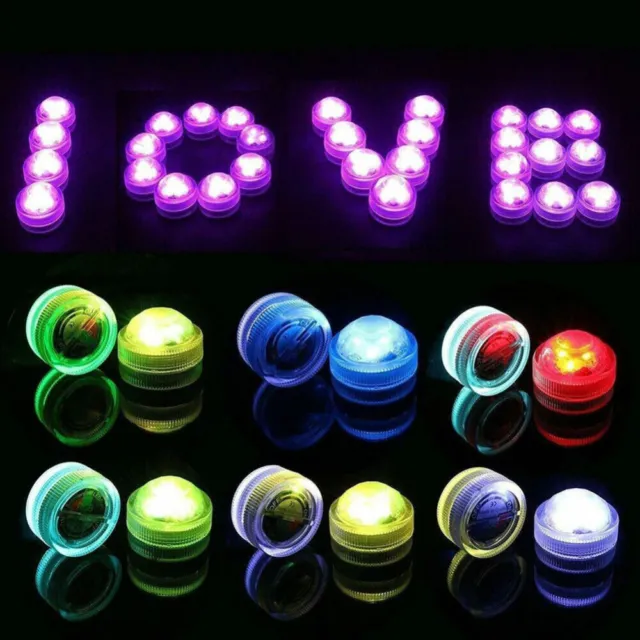 up 10x Swimming Pool Spa Pond Water Submersible RGB LED Lights w/ Remote Control