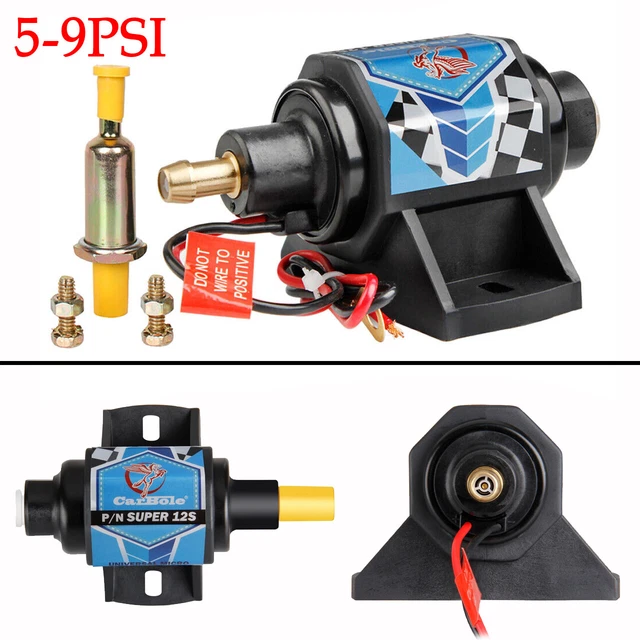Universal 12S Electric Inline Fuel Pump Low Pressure 5-9PSI 5/16 Inch Gasoline