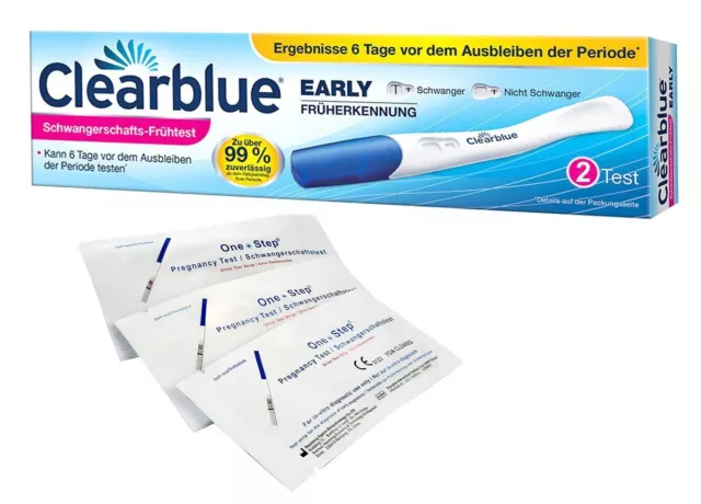 Clearblue Früherkennung Schwangerschafts-Frühtest Early 10 miu/ml, 2 Stück